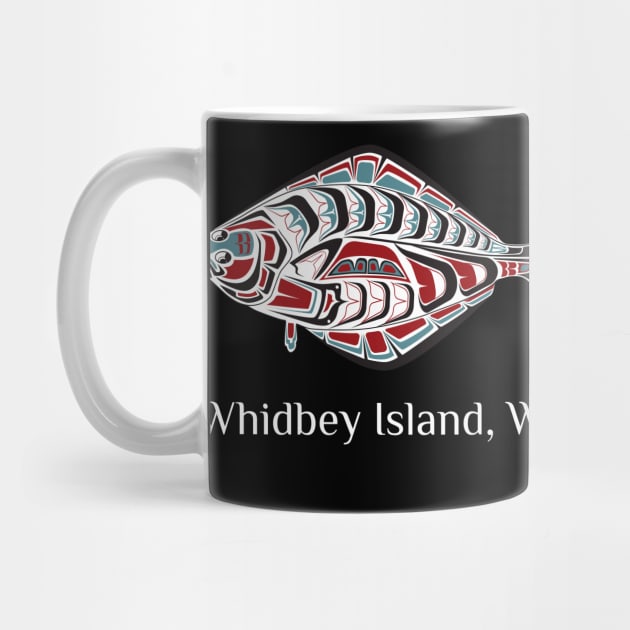 Whidbey Island, Washington Halibut Northwest Native American Tribal Gift by twizzler3b